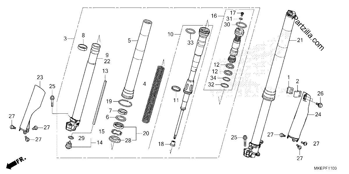 Diagrama de FRONT FORK