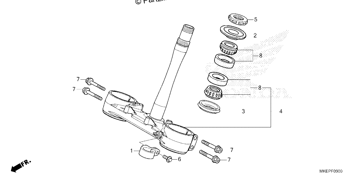 Diagrama de STEERING STEM