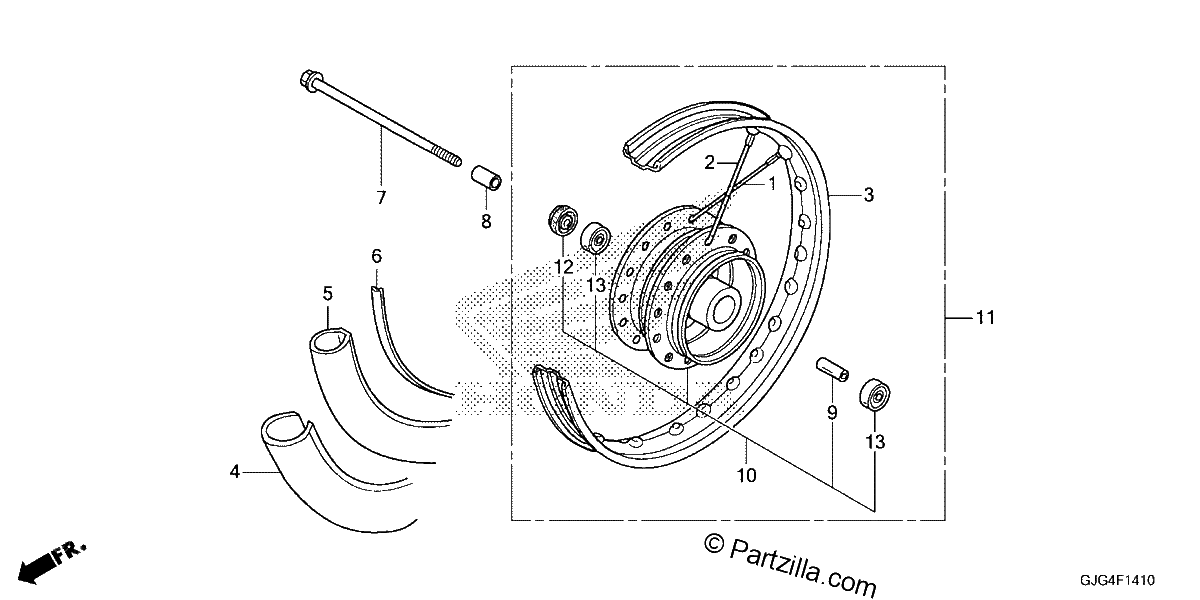 Diagrama de FRONT WHEEL