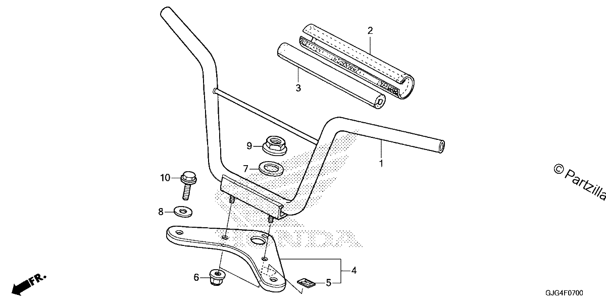 Diagrama de HANDLEBAR TOP BRIDGE