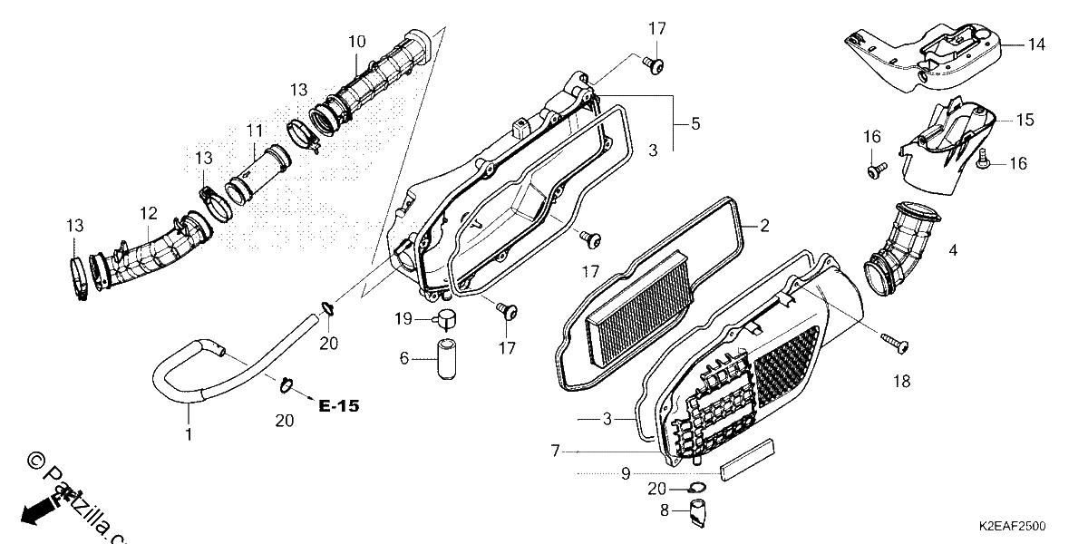 Diagrama de AIR CLEANER