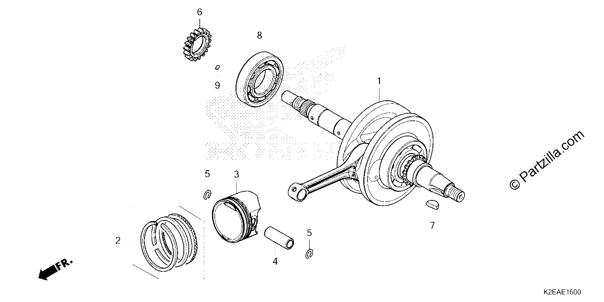 Diagrama de CRANKSHAFT PISTON