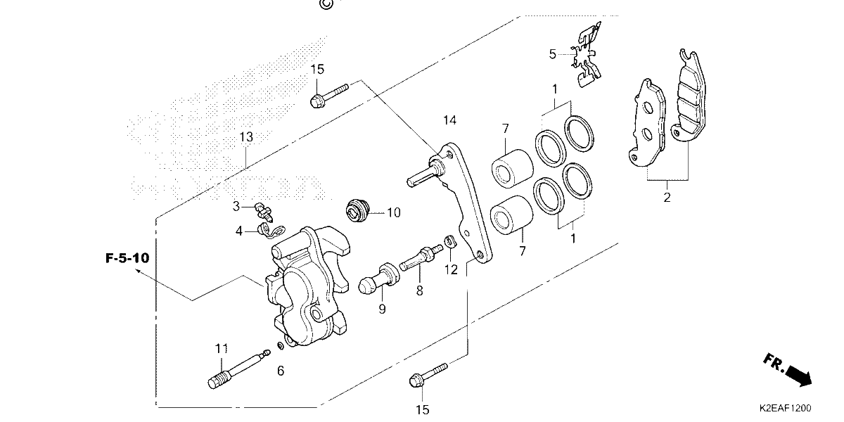 Diagrama de FRONT BRAKE CALIPER