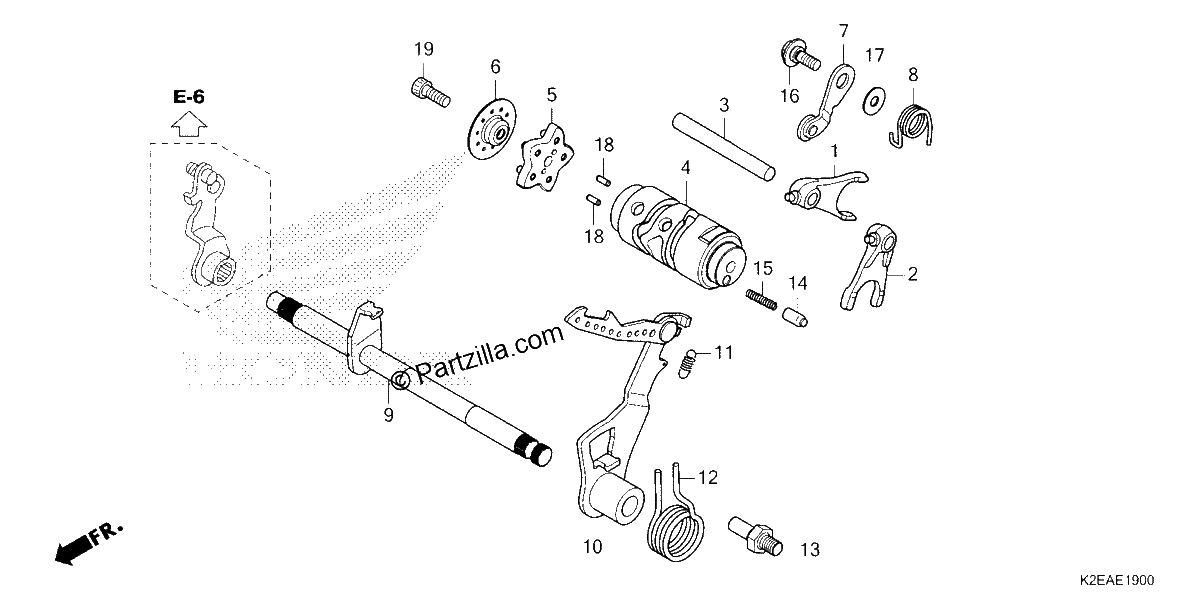 Diagrama de GEARSHIFT DRUM