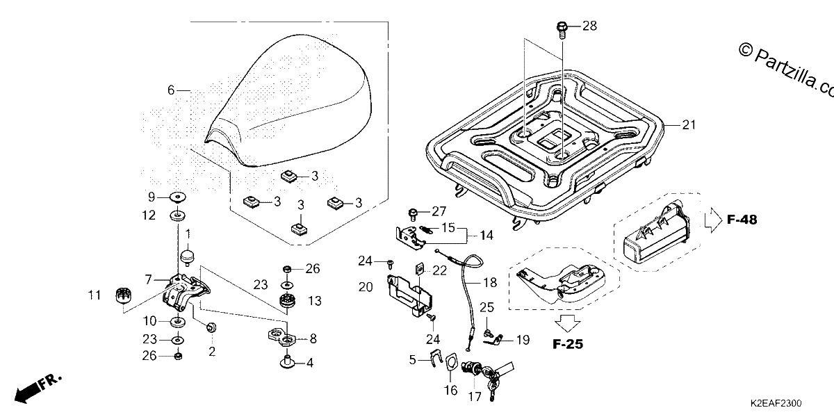 Diagrama de SEAT LUGGAGE CARRIER
