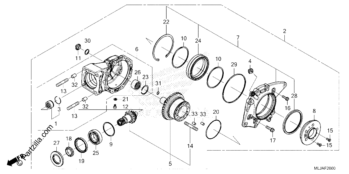 Diagrama de FINAL DRIVEN GEAR