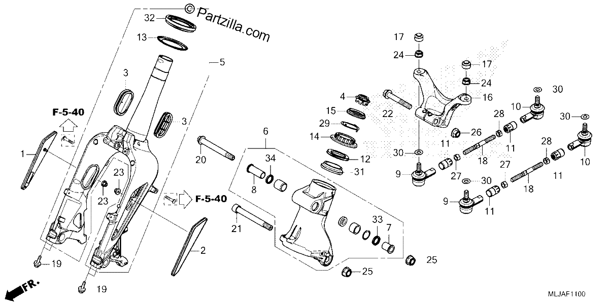 Diagrama de FRONT FORK