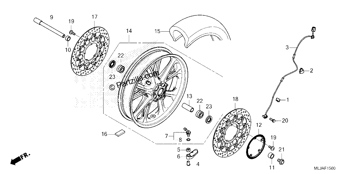 Diagrama de FRONT WHEEL