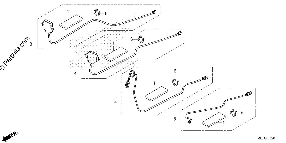 Diagrama de ANTENNA SET CORD SET