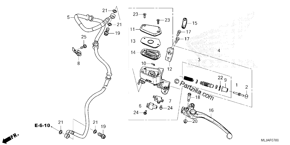 Diagrama de CLUTCH MASTER CYLINDER