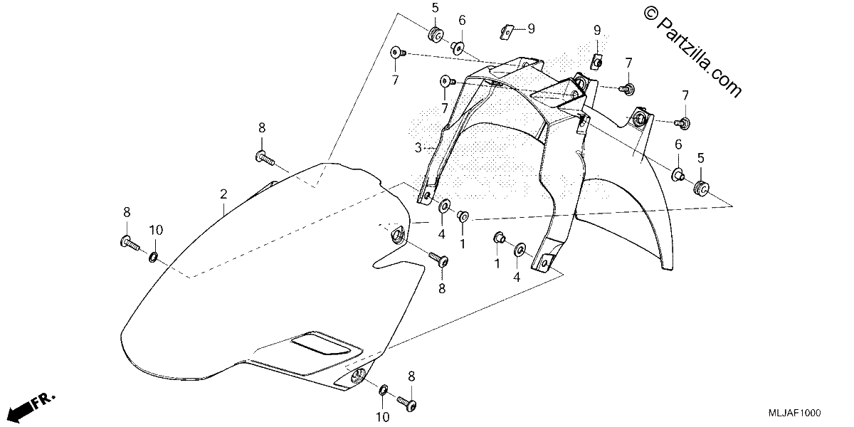 Diagrama de FRONT FENDER