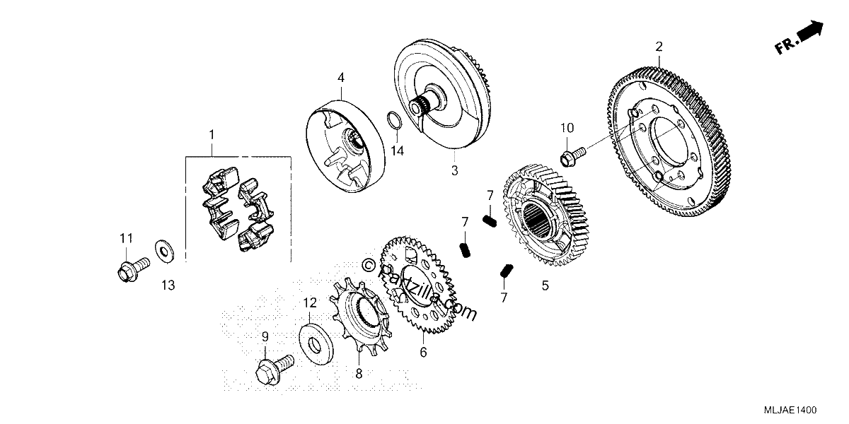 Diagrama de PRIMARY DRIVE GEAR