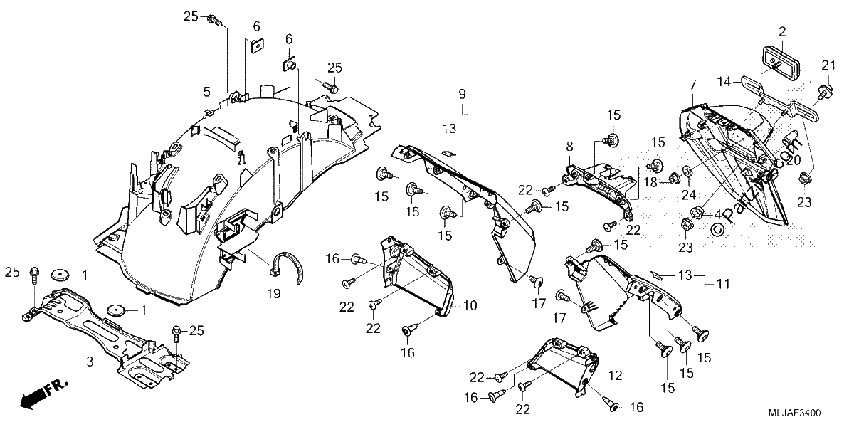 Diagrama de REAR FENDER