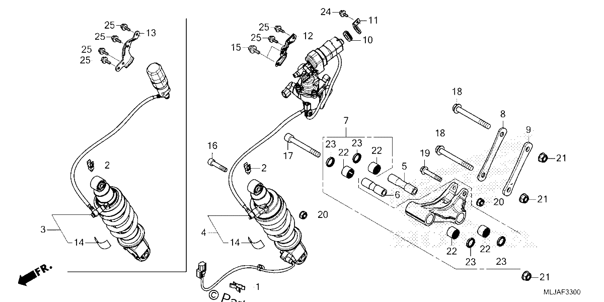 Diagrama de REAR SHOCK ABSORBER