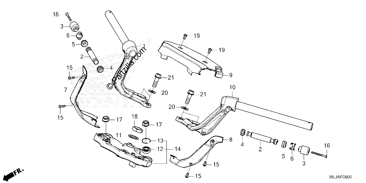 Diagrama de HANDLEBAR TOP BRIDGE