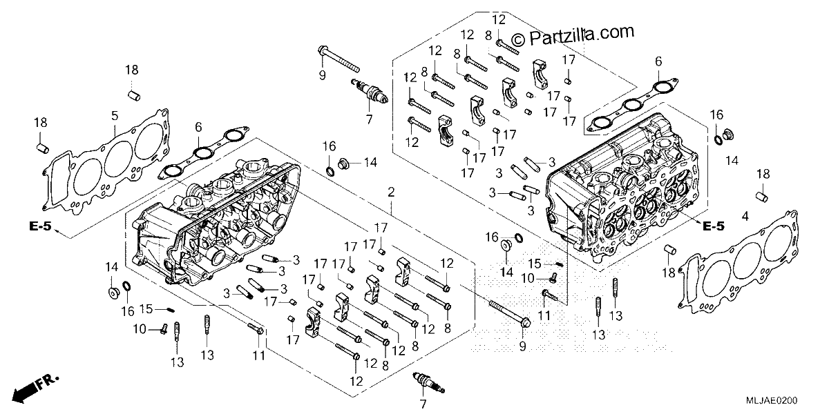 Diagrama de CYLINDER HEAD