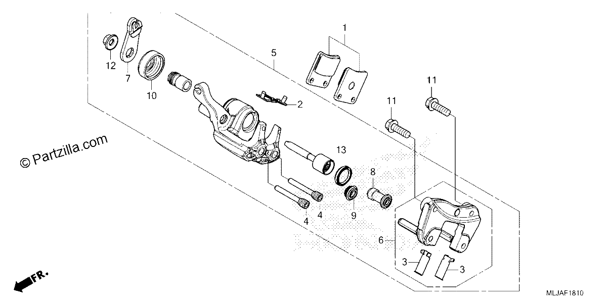 Diagrama de PARKING BRAKE CALIPER