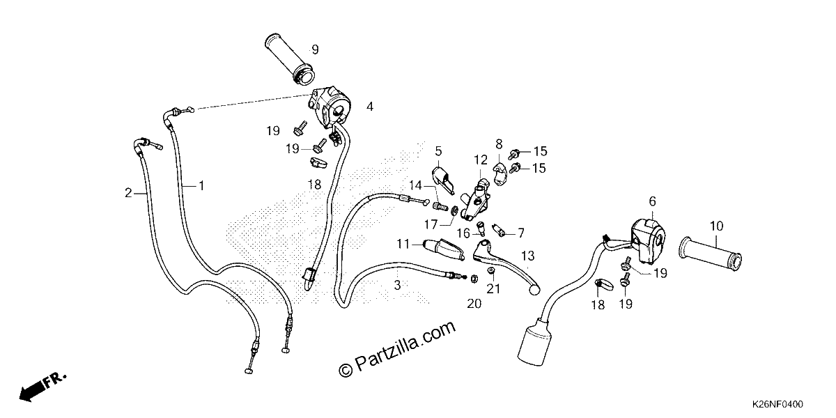 Diagrama de HANDLE LEVER SWITCH CABLE