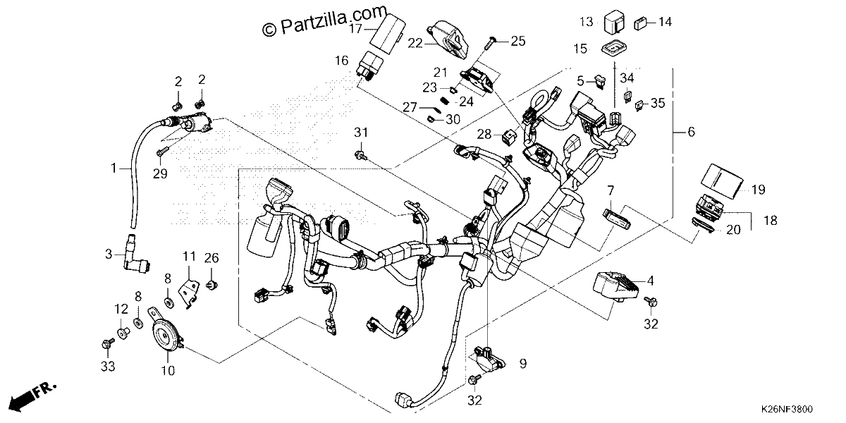 Diagrama de WIRE HARNESS