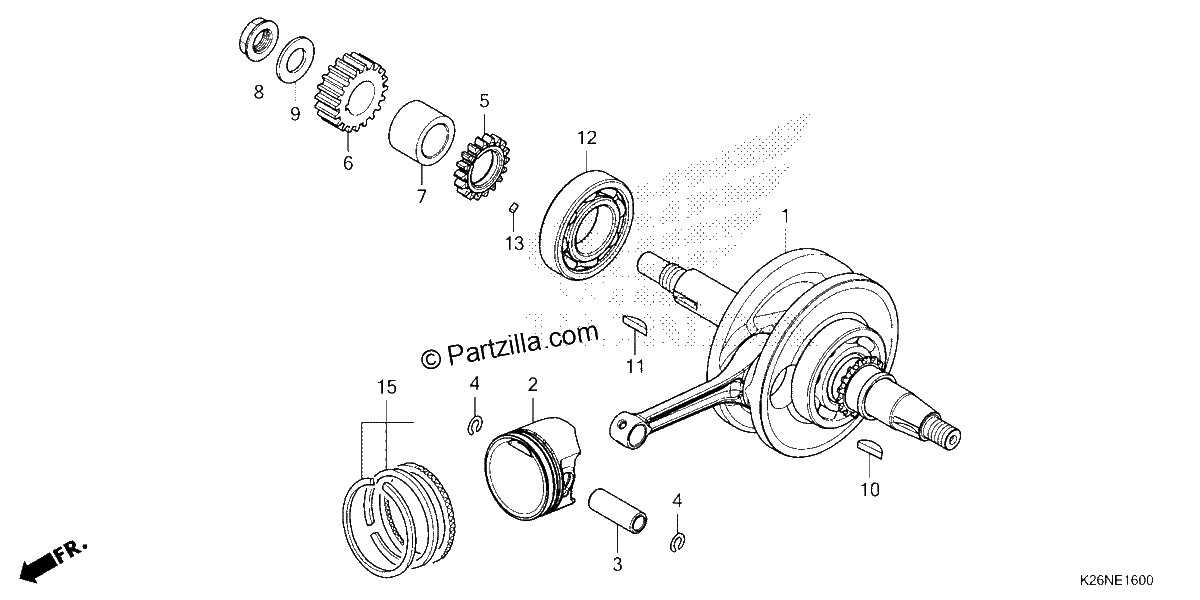Diagrama de CRANKSHAFT PISTON