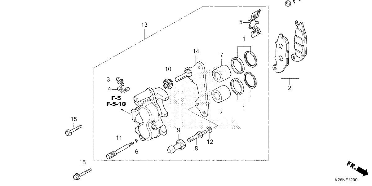 Diagrama de FRONT BRAKE CALIPER