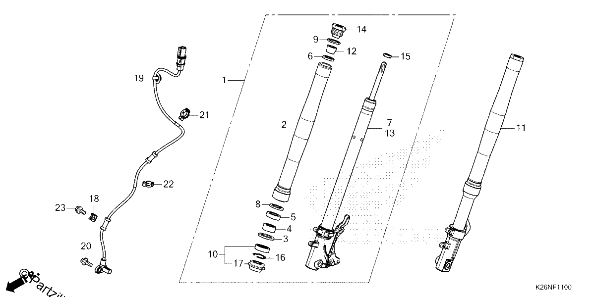 Diagrama de FRONT FORK