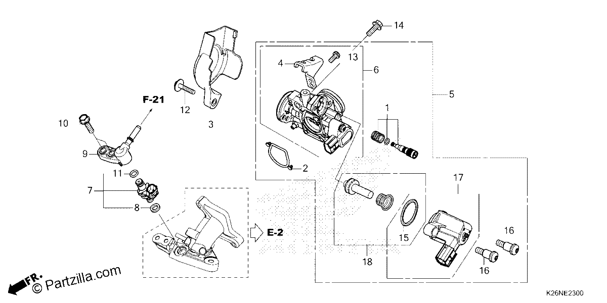 Diagrama de THROTTLE BODY