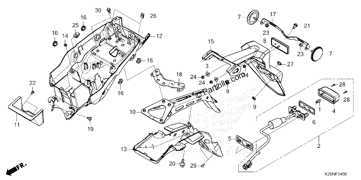 Diagrama de REAR FENDER