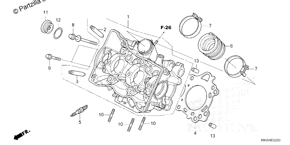 Diagrama de CYLINDER HEAD