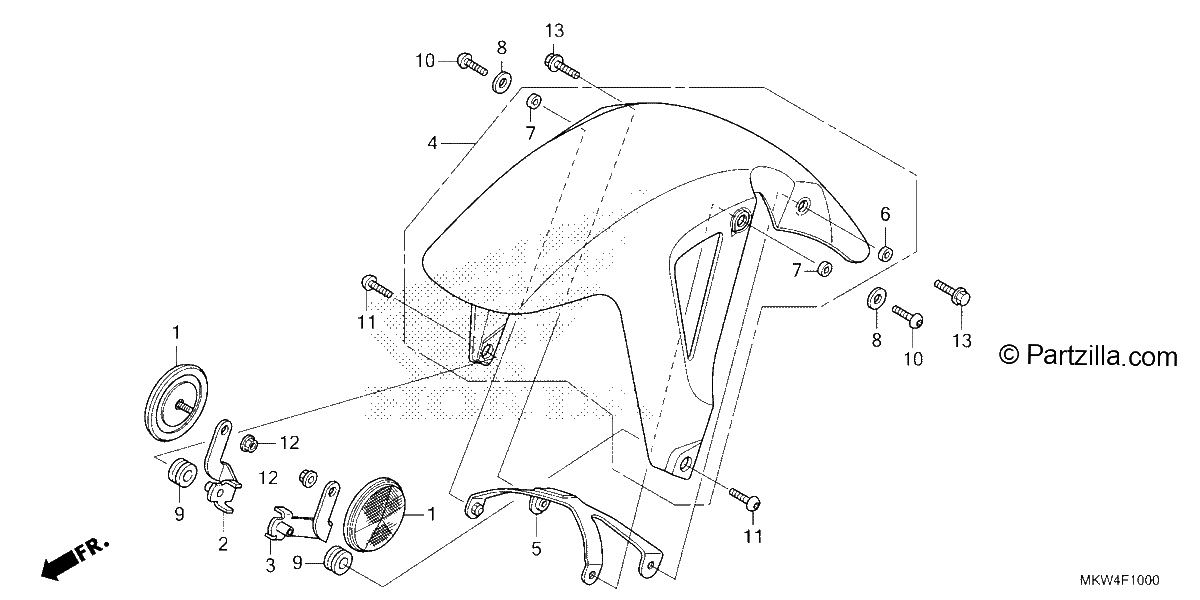 Diagrama de FRONT FENDER