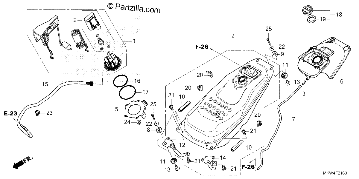 Diagrama de FUEL TANK FUEL PUMP