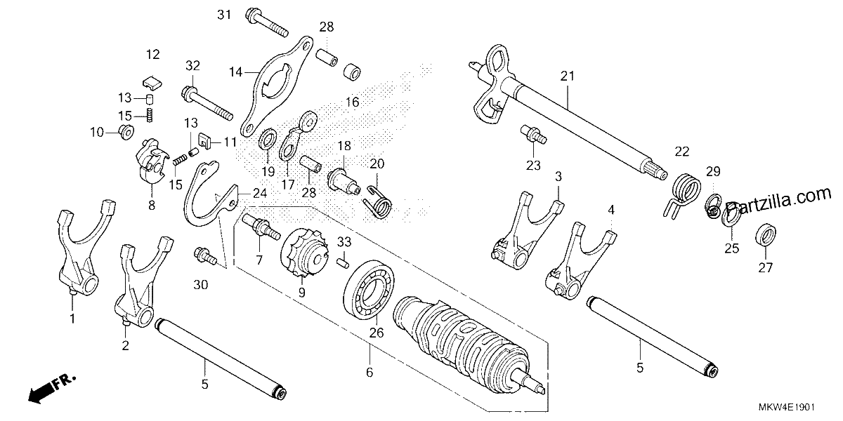 Diagrama de GEARSHIFT DRUM 2