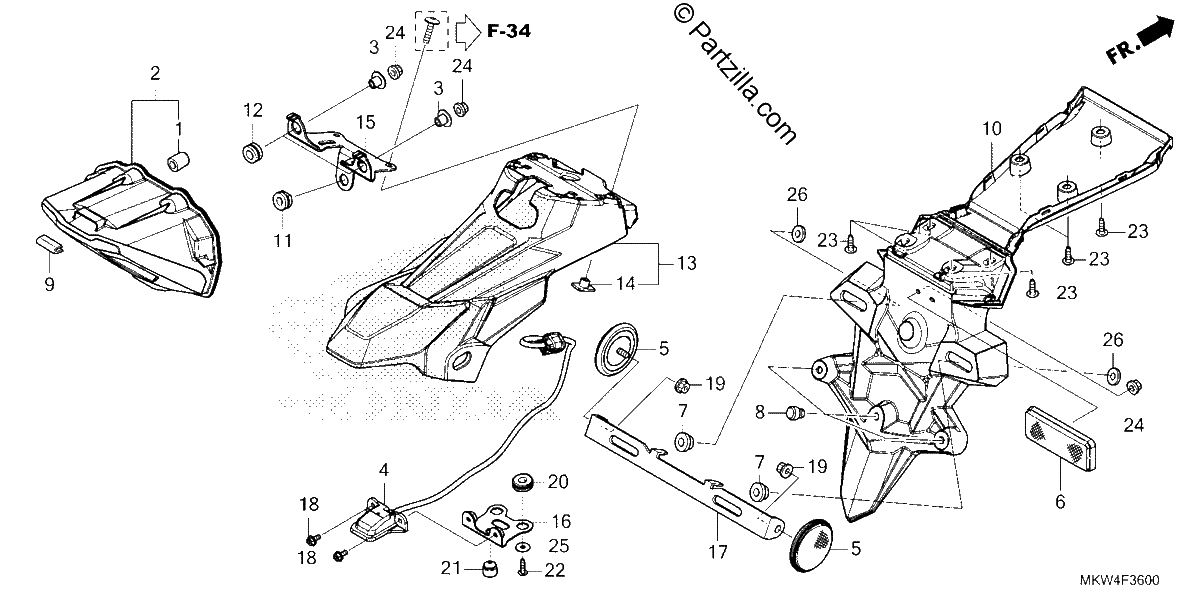 Diagrama de TAILLIGHT LICENSE LIGHT