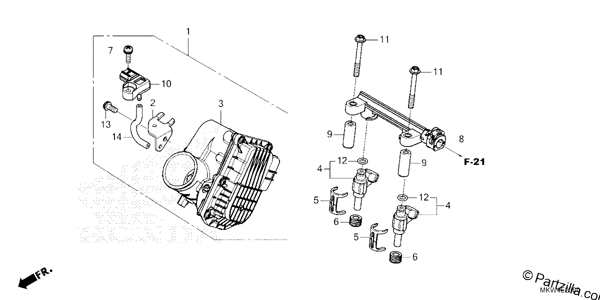 Diagrama de THROTTLE BODY
