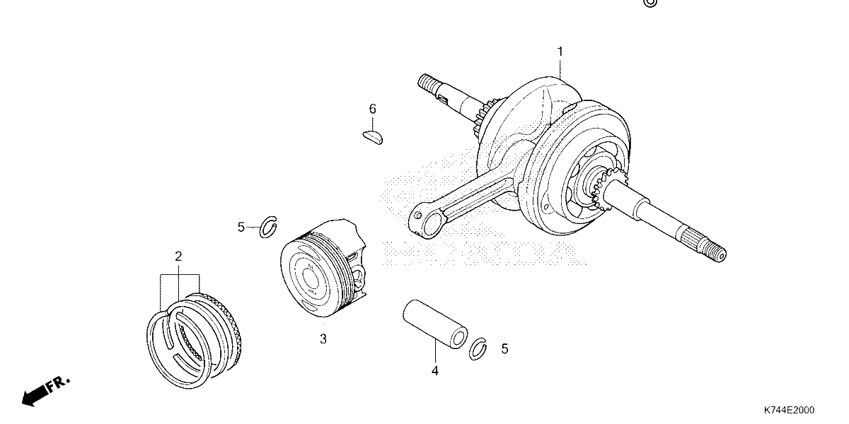 Diagrama de CRANKSHAFT PISTON