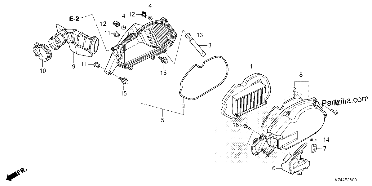 Diagrama de AIR CLEANER