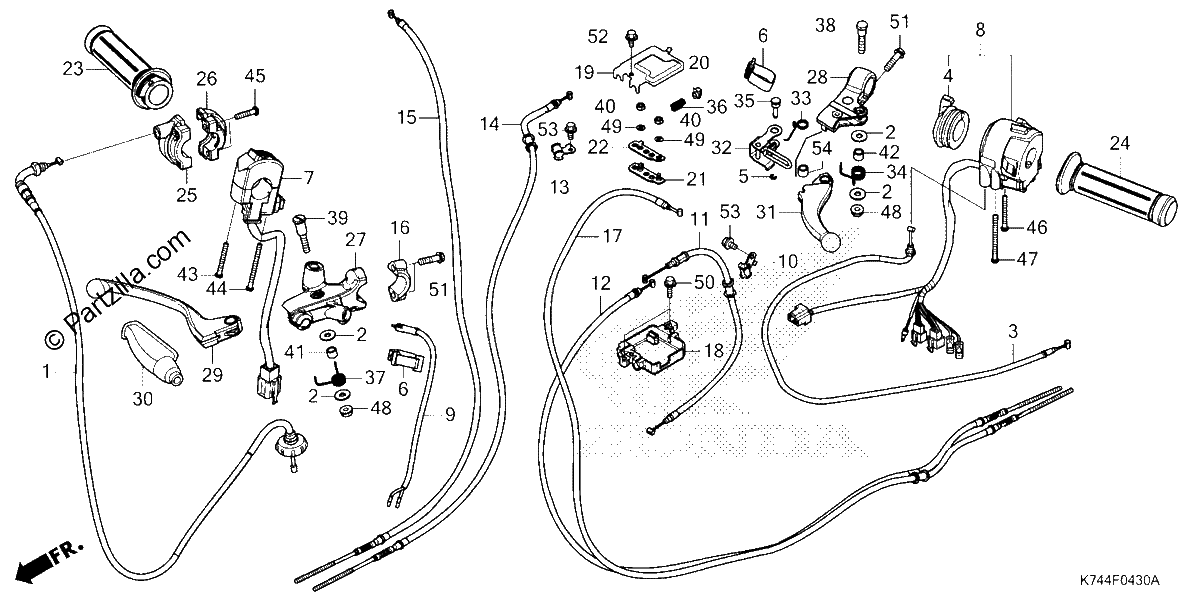 Diagrama de HANDLE LEVER SWITCH CABLE