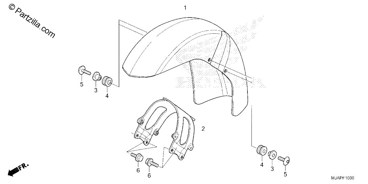 Diagrama de FRONT FENDER 1
