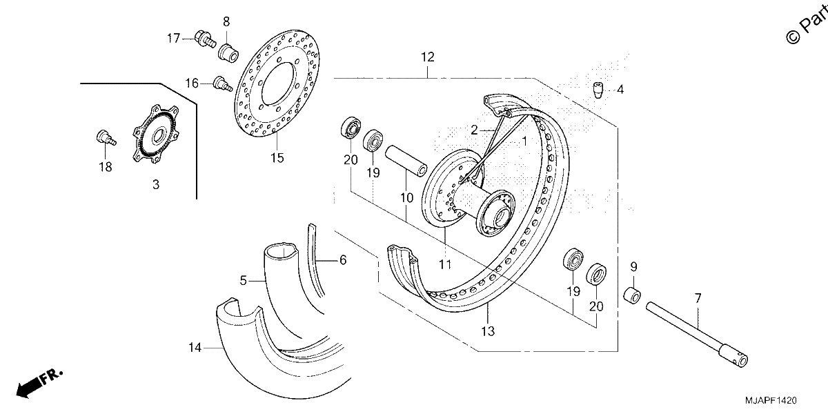 Diagrama de FRONT WHEEL