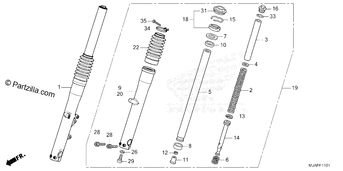 Diagrama de FRONT FORK 2