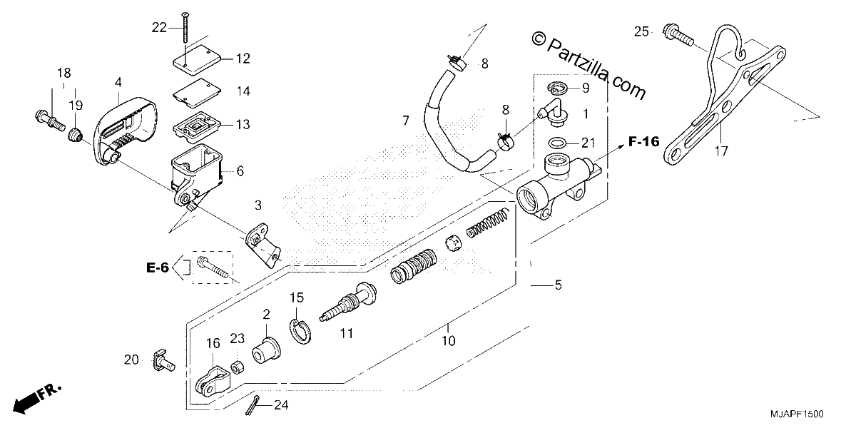 Diagrama de REAR BRAKE MASTER CYLINDER