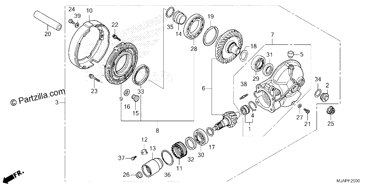 Diagrama de FINAL DRIVEN GEAR