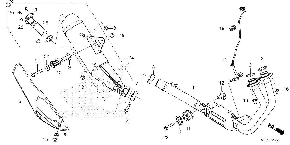 Diagrama de EXHAUST MUFFLER