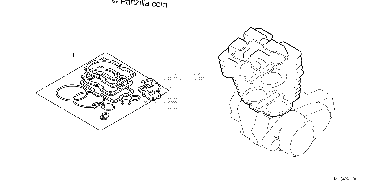 Diagrama de GASKET KIT A