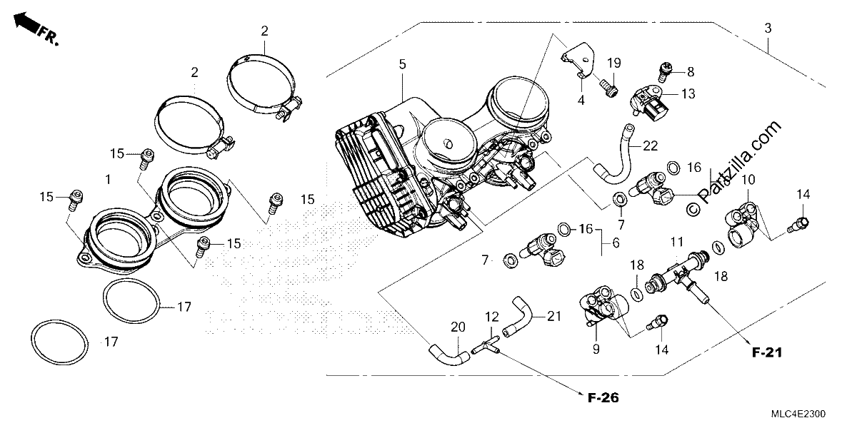Diagrama de THROTTLE BODY