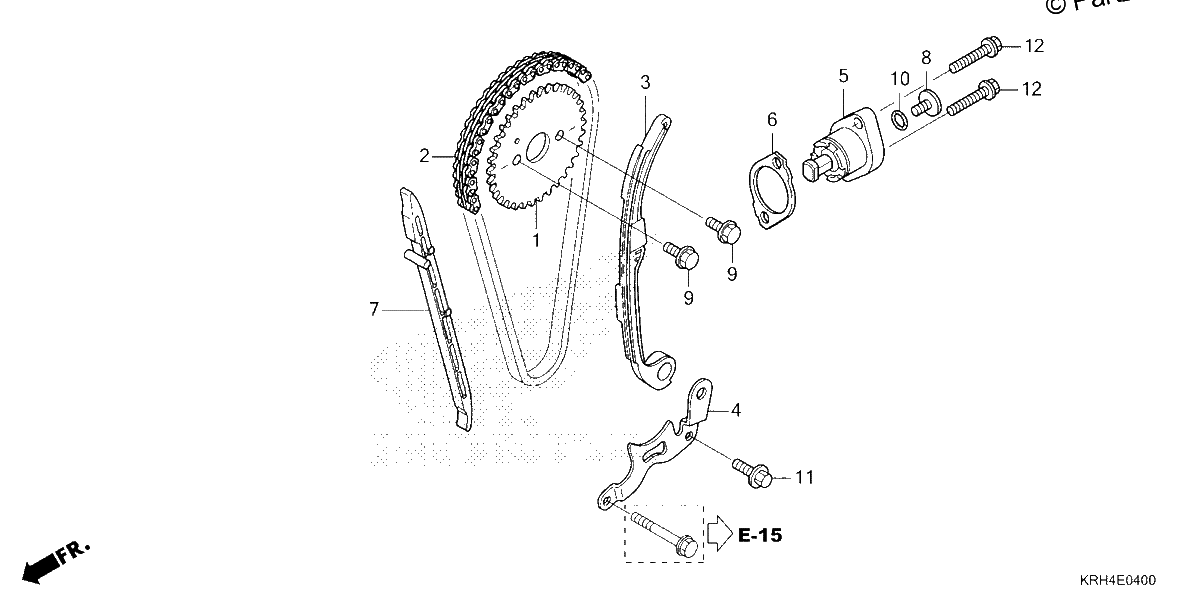 Diagrama de CAM CHAIN TENSIONER