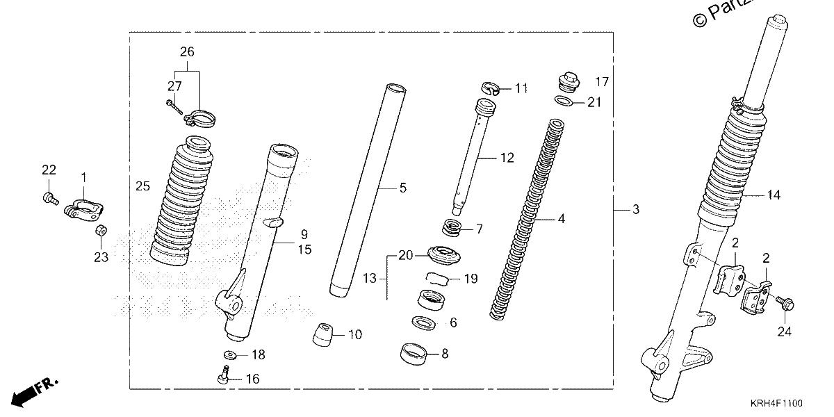 Diagrama de FRONT FORK