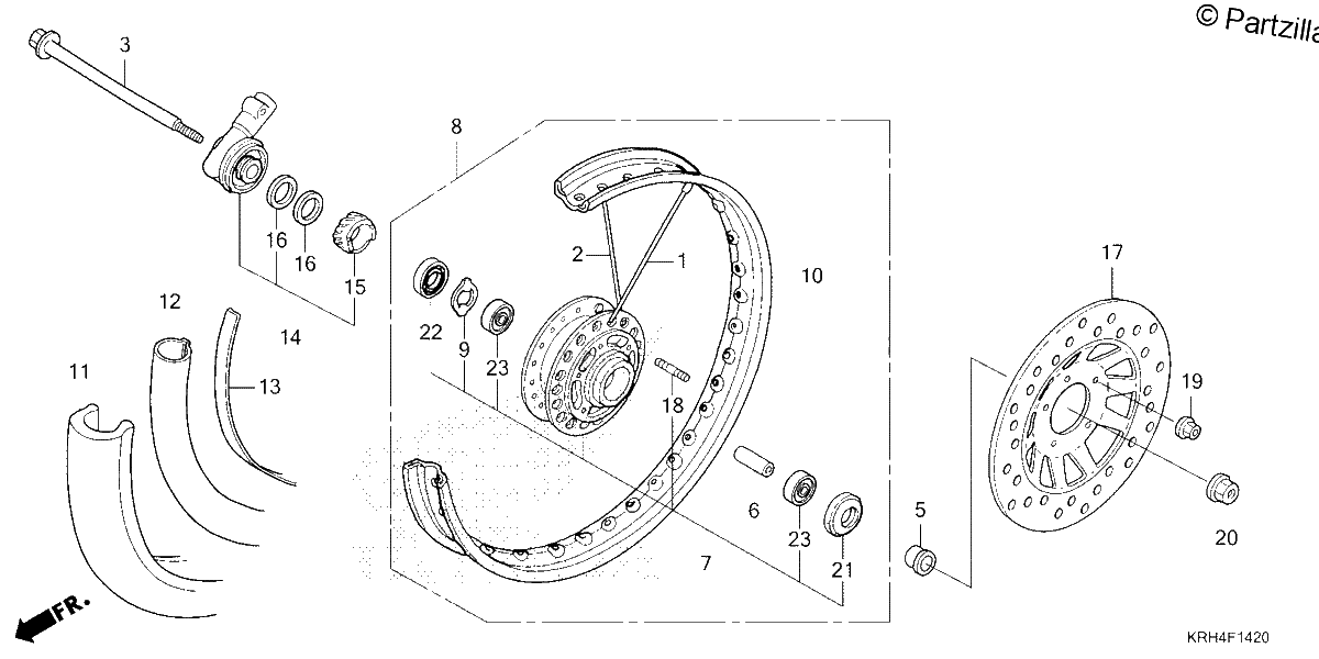 Diagrama de FRONT WHEEL