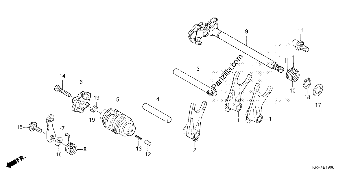 Diagrama de GEARSHIFT DRUM