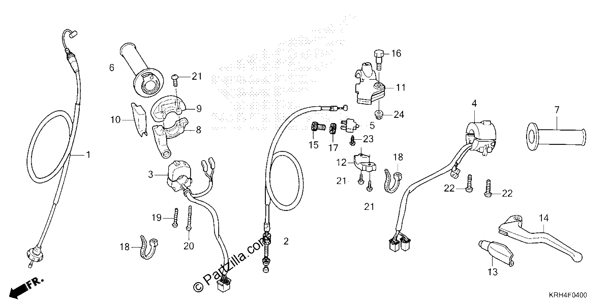 Diagrama de HANDLE LEVER SWITCH CABLE